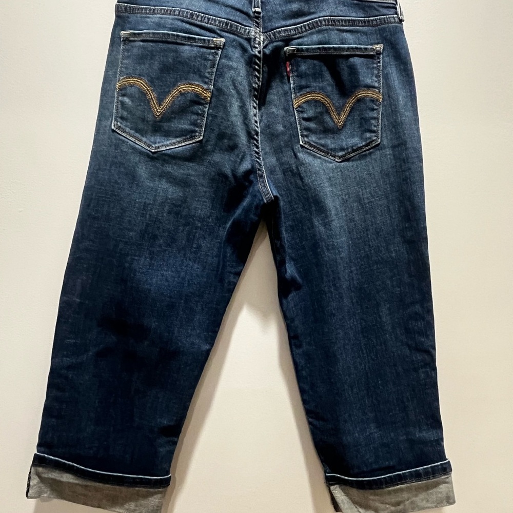 Levi's Dark Blue Straight Leg Jeans - Picture 6 of 11